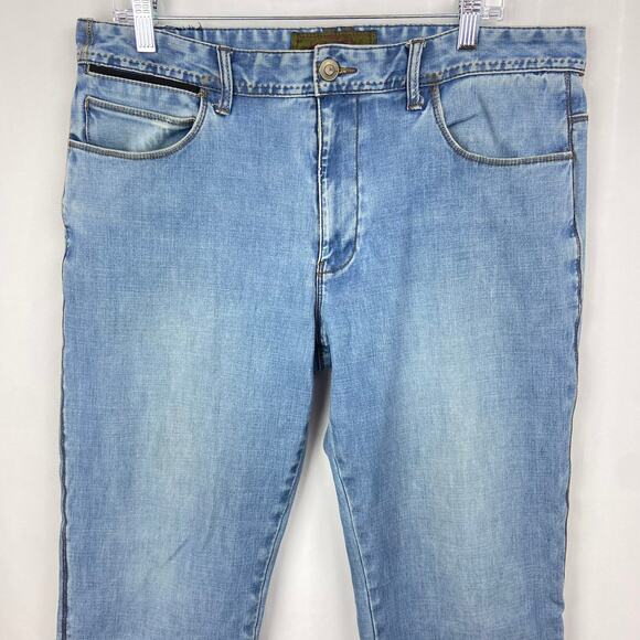 Halsey 44 Jeans Mens Size 36 Straight Leg Blue Light Wash Stretch Denim - Picture 2 of 12